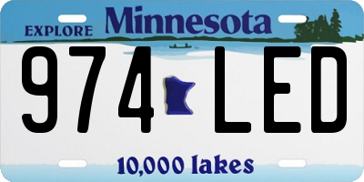 MN license plate 974LED