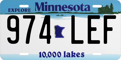 MN license plate 974LEF