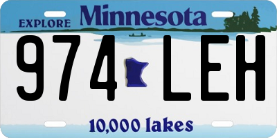 MN license plate 974LEH