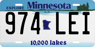 MN license plate 974LEI