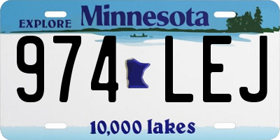 MN license plate 974LEJ