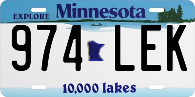 MN license plate 974LEK