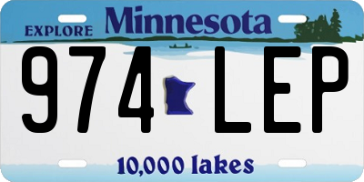 MN license plate 974LEP