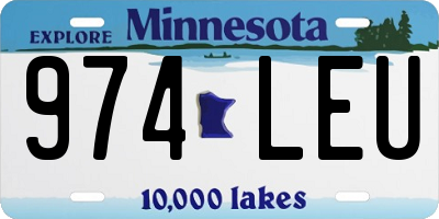 MN license plate 974LEU