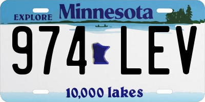 MN license plate 974LEV