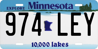 MN license plate 974LEY