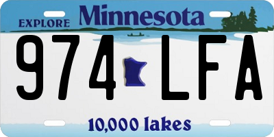 MN license plate 974LFA