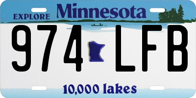 MN license plate 974LFB