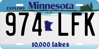 MN license plate 974LFK