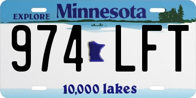 MN license plate 974LFT
