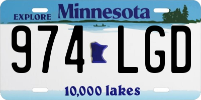 MN license plate 974LGD