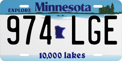 MN license plate 974LGE