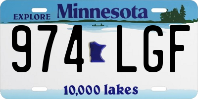 MN license plate 974LGF