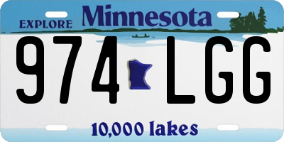 MN license plate 974LGG
