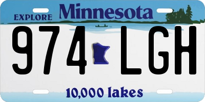 MN license plate 974LGH