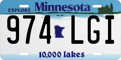 MN license plate 974LGI