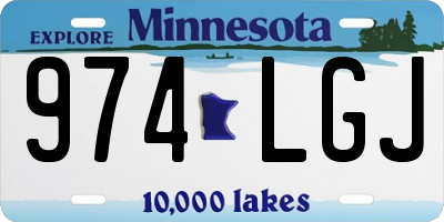 MN license plate 974LGJ