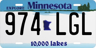 MN license plate 974LGL