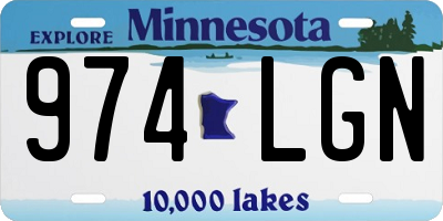 MN license plate 974LGN