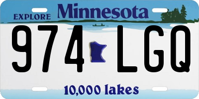 MN license plate 974LGQ