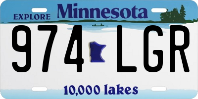 MN license plate 974LGR