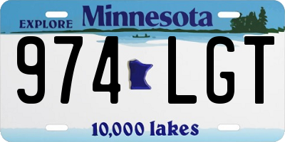 MN license plate 974LGT