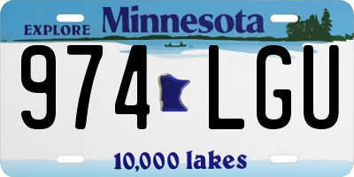 MN license plate 974LGU