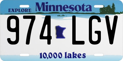 MN license plate 974LGV