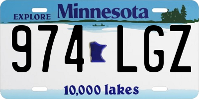 MN license plate 974LGZ
