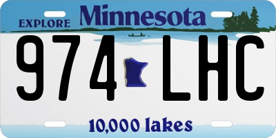 MN license plate 974LHC