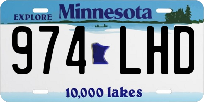 MN license plate 974LHD