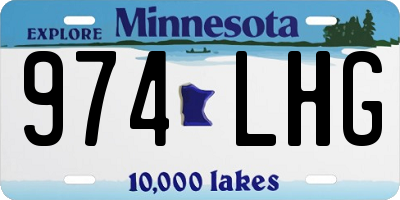 MN license plate 974LHG