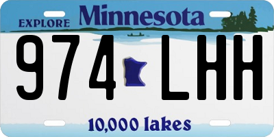 MN license plate 974LHH