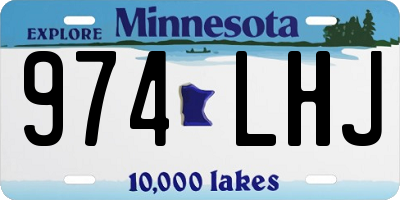 MN license plate 974LHJ
