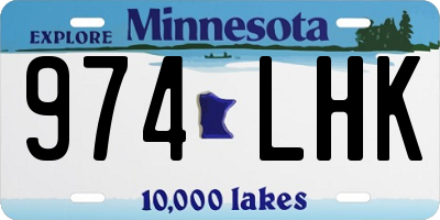 MN license plate 974LHK