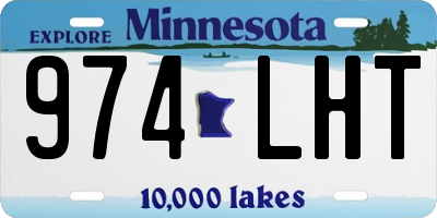 MN license plate 974LHT