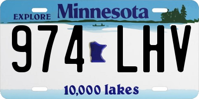 MN license plate 974LHV