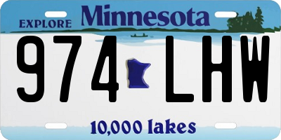 MN license plate 974LHW