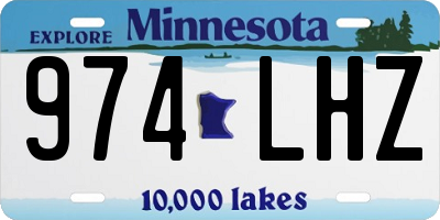 MN license plate 974LHZ