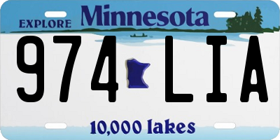 MN license plate 974LIA