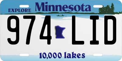 MN license plate 974LID