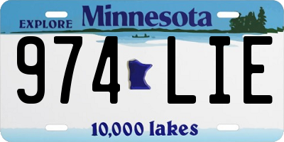 MN license plate 974LIE