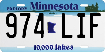 MN license plate 974LIF