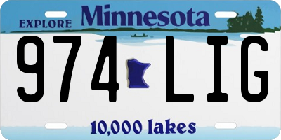 MN license plate 974LIG