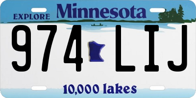 MN license plate 974LIJ
