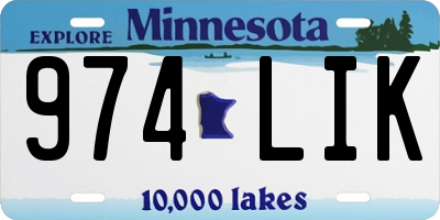 MN license plate 974LIK