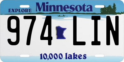 MN license plate 974LIN