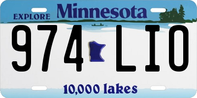 MN license plate 974LIO