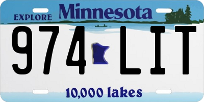 MN license plate 974LIT