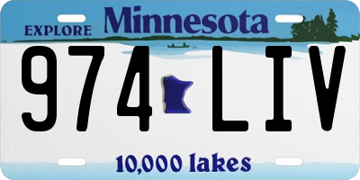 MN license plate 974LIV